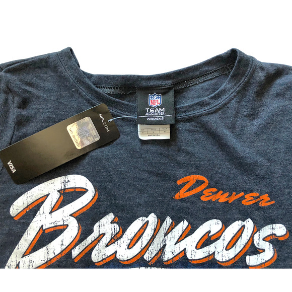 NFL Team Denver Broncos Size M Blue Long Sleeve T-Shirt - Picture 3 of 7